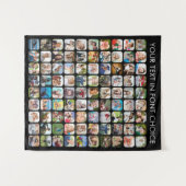 Tenture Collage photo simple 90 noir personnalisé (Devant (Horizontal))