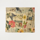 Tenture Collage rustique Vintage de journaux (3) (Devant (Horizontal))
