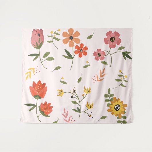 Tenture collection de fleurs (Devant (Horizontal))