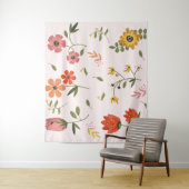 Tenture collection de fleurs (En situation)