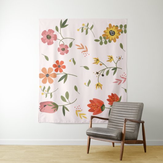 Tenture collection de fleurs (En situation)