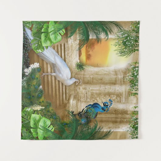 Tenture Collection Golden Peacock Temple Dreams (Devant (Horizontal))