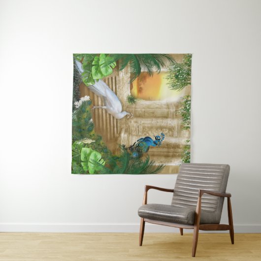 Tenture Collection Golden Peacock Temple Dreams (En situation (horizontale))