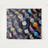 Tenture Collection Vinyl Record Pattern 80s Retro Spectrum (Devant (Horizontal))