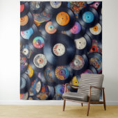 Tenture Collection Vinyl Record Pattern 80s Retro Spectrum (En situation)