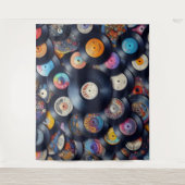 Tenture Collection Vinyl Record Pattern 80s Retro Spectrum (Devant)