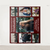 Tenture Collegiate Maroon Félicitations aux diplômés Photo (Devant)