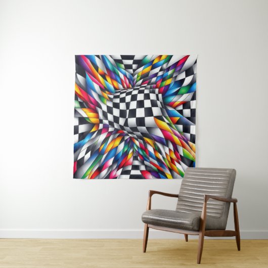 Tenture Color Vortex & Illusion (En situation (horizontale))