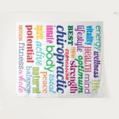 Tenture Colorant Motivation Word Collage Chiropractic (Devant (Horizontal))