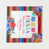 Tenture Coloré mexicain Serape Floral Fiesta (Devant (Horizontal))