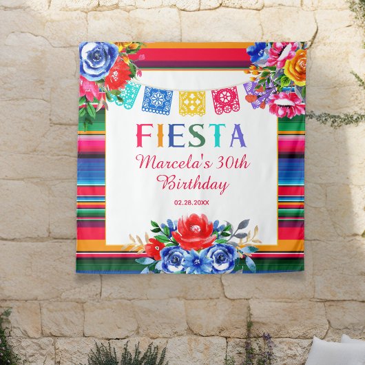 Tenture Coloré mexicain Serape Floral Fiesta