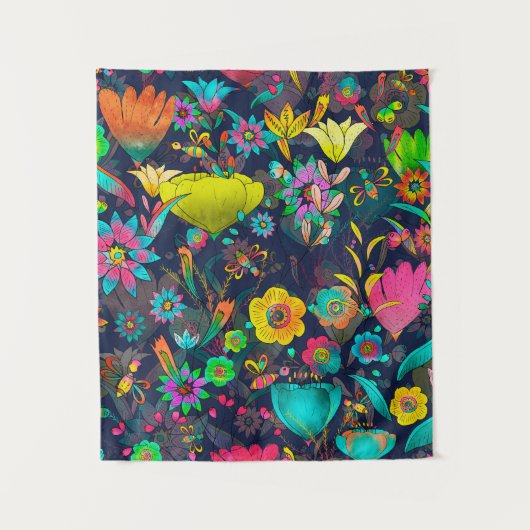 Tenture Colorful botanical pattern (Devant)