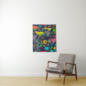 Tenture Colorful botanical pattern (En situation)