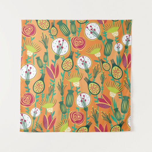 Tenture Colorful floral seamless pattern (Devant)