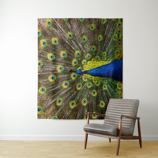 Tenture Colorful peacock (En situation)