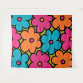 Tenture Colorful Retro Floral Pattern (Devant (Horizontal))