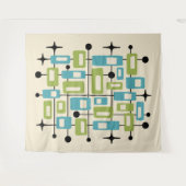 Tenture Colorful Retro Mid Century Modern Atomic Abstract (Devant (Horizontal))