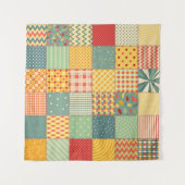 Tenture Colorful seamless patchwork pattern with abstract  (Devant (Horizontal))