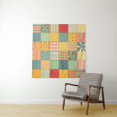 Tenture Colorful seamless patchwork pattern with abstract  (En situation (horizontale))