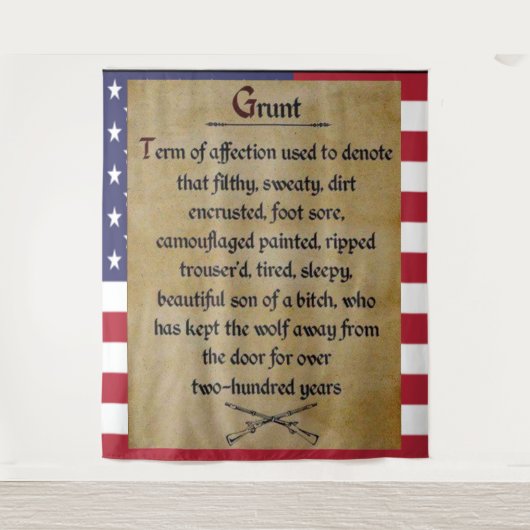 Tenture COMBAT INFANTRYMAN alias "GRUNT" (Devant)