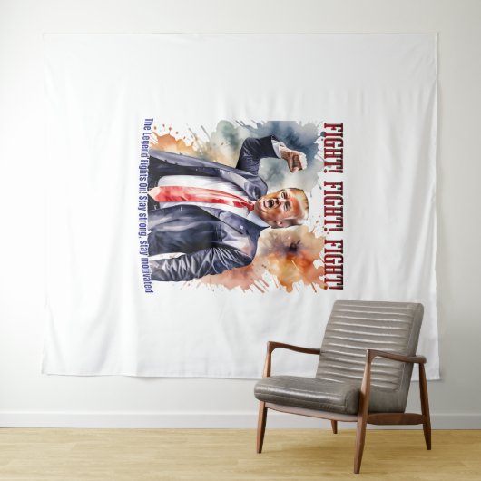 Tenture Combattez ! Combattez ! Combattez ! Légende de Tru (En situation (horizontale))