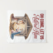 Tenture Come Adore Him Tapestry (Devant (Horizontal))