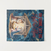 Tenture Come Adore Him Tapestry (Devant (Horizontal))