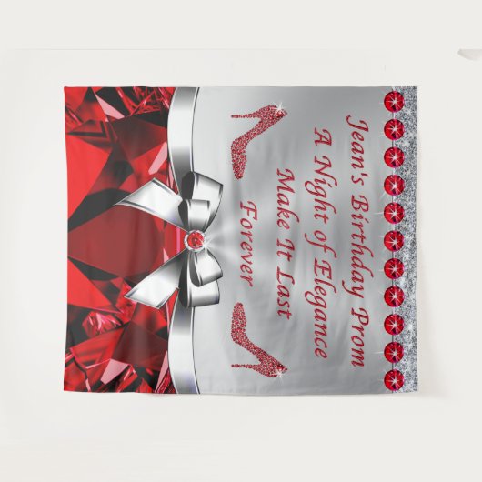 Tenture Commande spéciale pour Jean, toile de fond d'anniv (Devant (Horizontal))