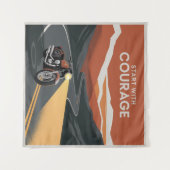 Tenture Commencez Avec Courage (Devant (Horizontal))