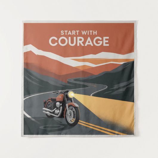 Tenture Commencez Avec Courage (Devant)
