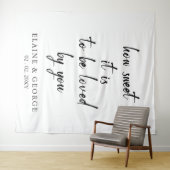 Tenture Comment il est doux Mariage Fond photo (En situation (horizontale))