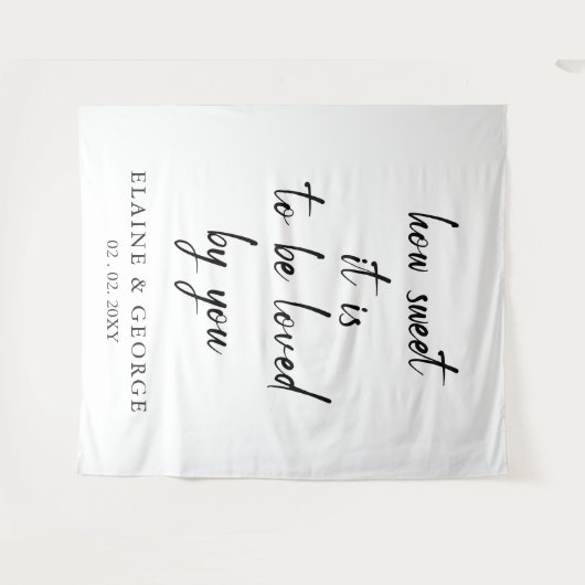 Tenture Comment il est doux Mariage Fond photo (Devant (Horizontal))