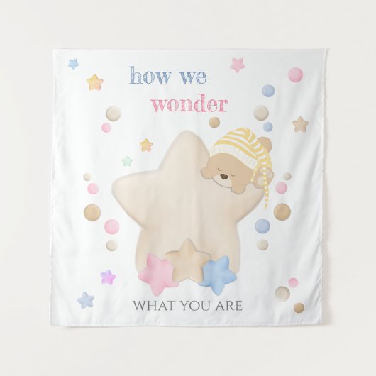 Tenture Comment on se demande bébé genre Révéler Teddy Bea (Devant)