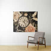 Tenture Compas vintage et papillon - Papier rustique (5) (En situation (horizontale))