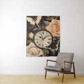 Tenture Compas vintage et papillon - Papier rustique (5) (En situation)