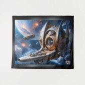 Tenture Compellient Galactic Cruiser Al Art par Xzendor7 (Devant (Horizontal))