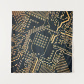 Tenture Composants électroniques, gros plan de la carte in (Devant (Horizontal))