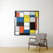 Tenture Composition A de Piet Mondrian - Art Moderne Abstr (En situation)