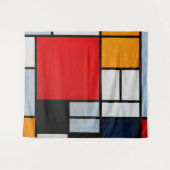 Tenture Composition avec grand plan rouge (Devant (Horizontal))