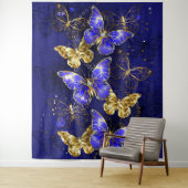 Tenture Composition avec papillons Sapphire (En situation)