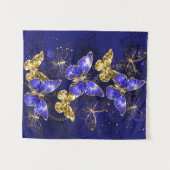 Tenture Composition avec papillons Sapphire (Devant (Horizontal))