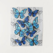 Tenture Composition des White and Blue Butterflies (Devant)