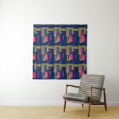 Tenture Composition d'œuvre d'art abstraite (En situation)