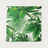 Tenture Composition exotique tropicale verte naturelle feu (Devant (Horizontal))