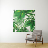 Tenture Composition exotique tropicale verte naturelle feu (En situation (horizontale))