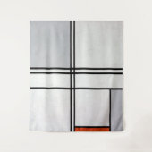 Tenture Composition (no 1) Gris-rouge | Piet Mondrian | (Devant)