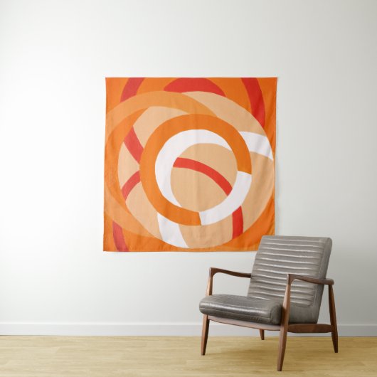 Tenture Composition no 43 - Monochrome orange (En situation)