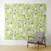 Tenture Compter les moutons sur le vert de rosée miel (En situation (horizontale))