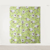 Tenture Compter les moutons sur le vert de rosée miel (Devant)