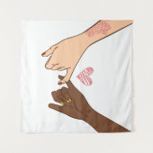 Tenture Concept de promesse pincée tirée à la main (Devant (Horizontal))